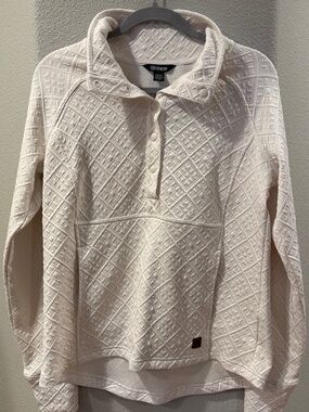 Sherpa Adventure Gear Cream-colored textured snap-neck pullover Size L